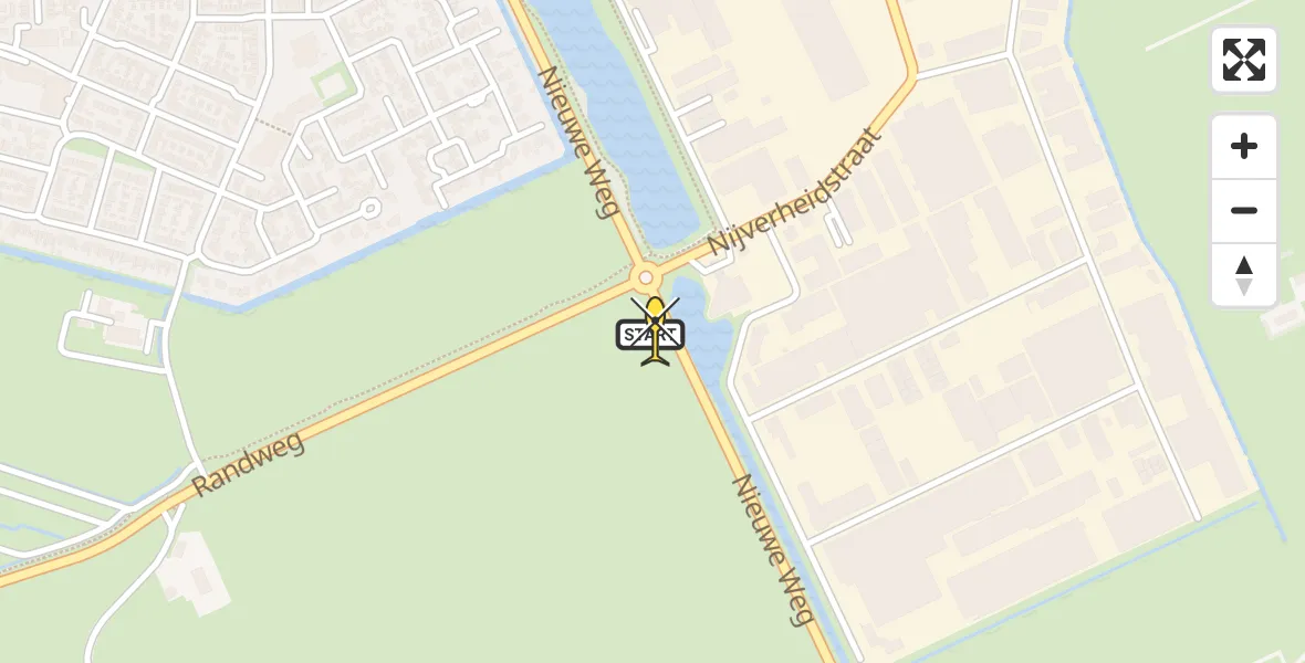 Routekaart van de vlucht: Lifeliner 4 naar Genemuiden, Nieuwe Weg