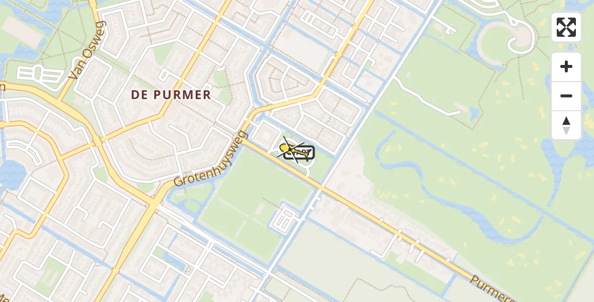 Routekaart van de vlucht: Lifeliner 2 naar Purmerend, Purmerenderweg