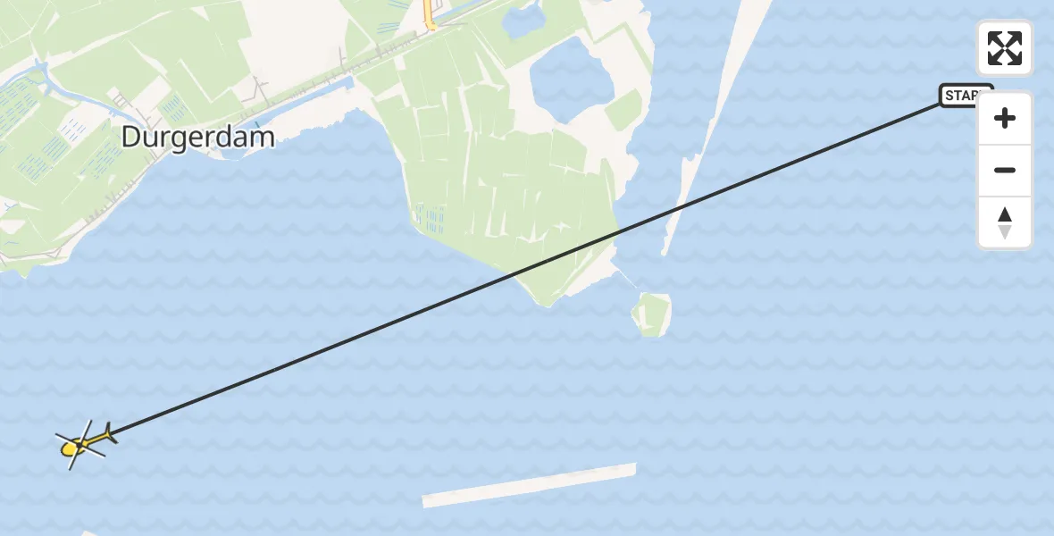 Vluchtroute Politiehelikopter van Amsterdam naar Amsterdam