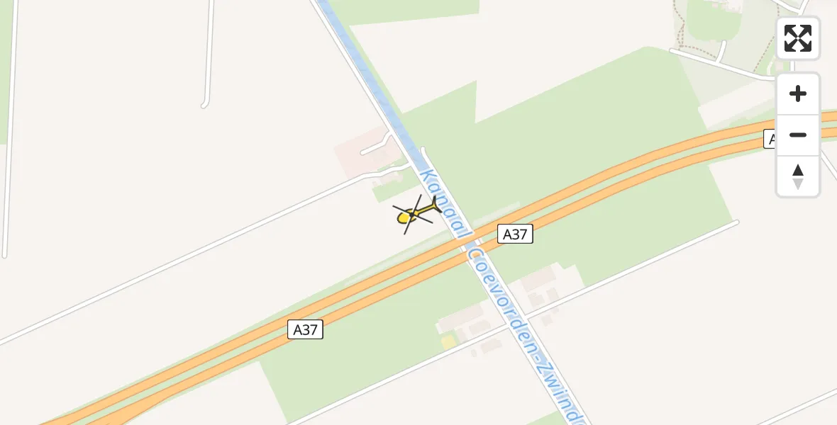 Routekaart van de vlucht: Lifeliner 4 naar Zwinderen