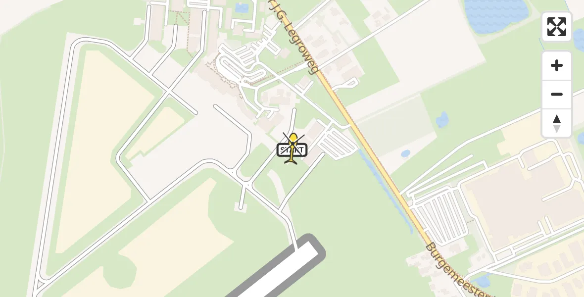 Routekaart van de vlucht: Lifeliner 4 naar Groningen Airport Eelde, Machlaan