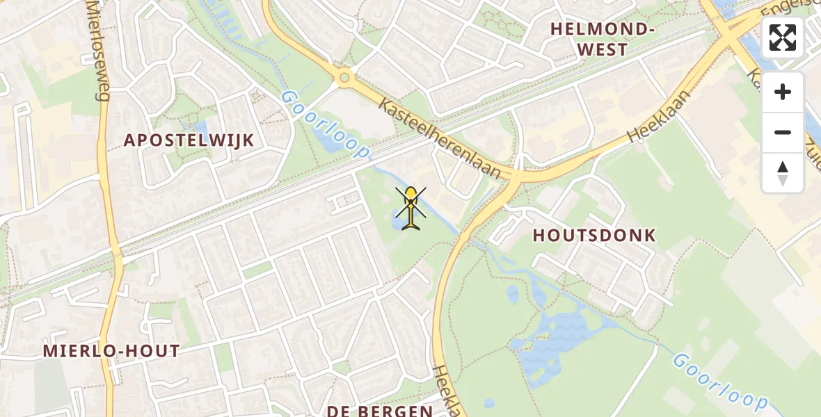 Routekaart van de vlucht: Lifeliner 3 naar Helmond