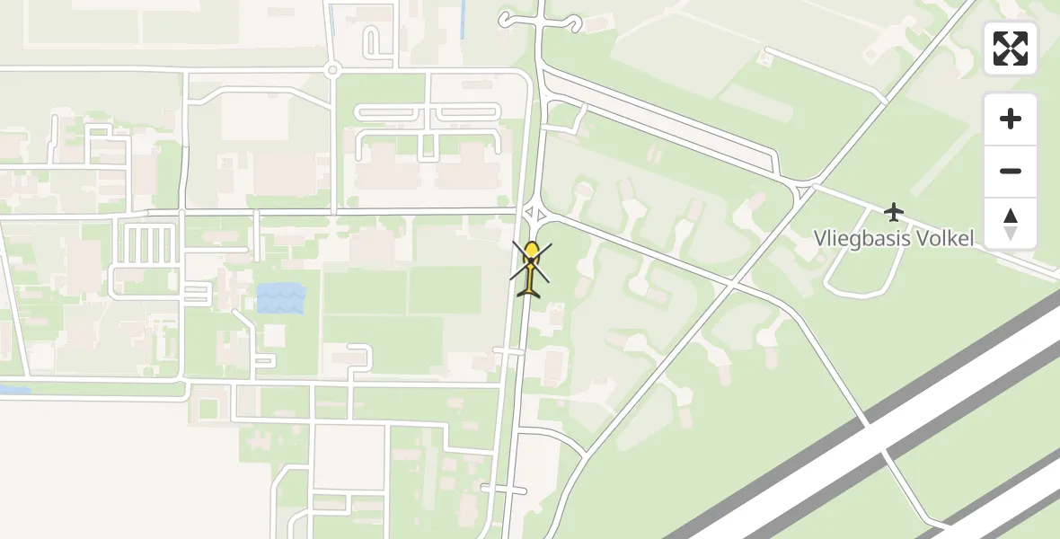 Routekaart van de vlucht: Lifeliner 3 naar Vliegbasis Volkel