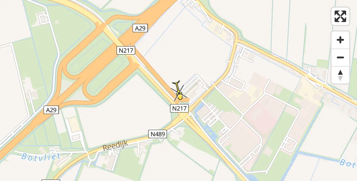 Routekaart van de vlucht: Lifeliner 2 naar Heinenoord