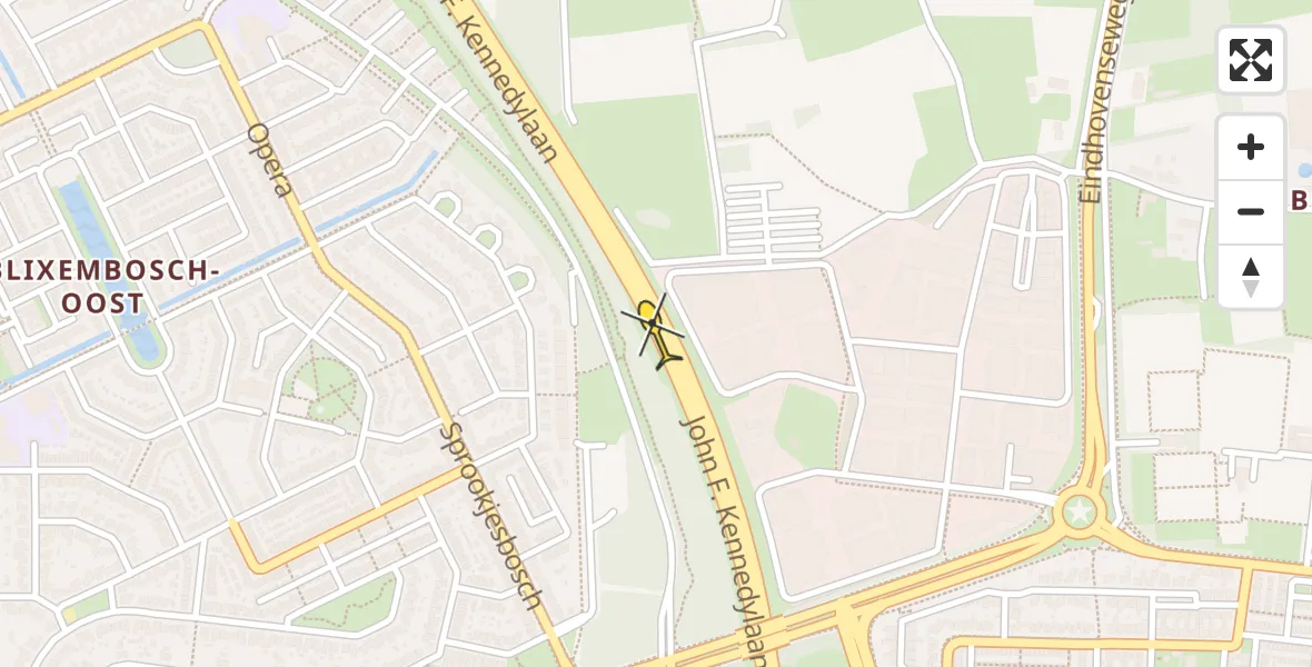 Routekaart van de vlucht: Lifeliner 3 naar Eindhoven