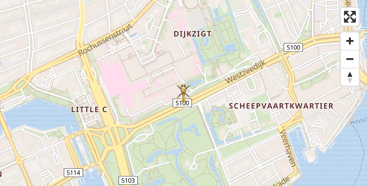 Vluchtroute Traumahelikopter Erasmus MC - Erasmus MC, 05 mei 2025, 05:49