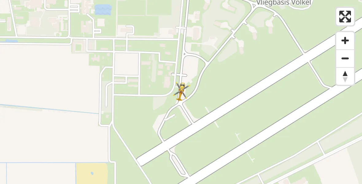 Vluchtroute Traumahelikopter Vliegbasis Volkel - Vliegbasis Volkel, 05 mei 2025, 08:42