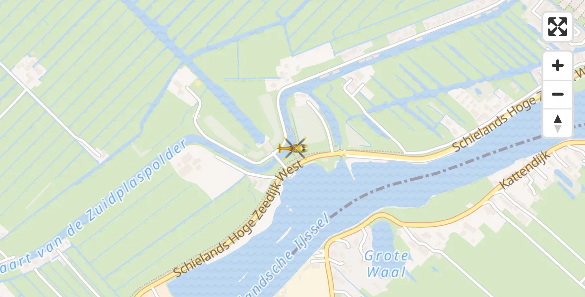 Vluchtroute Traumahelikopter Moordrecht - Moordrecht, 05 mei 2025, 09:25