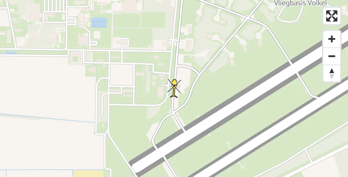 Routekaart van de vlucht: Lifeliner 3 naar Vliegbasis Volkel