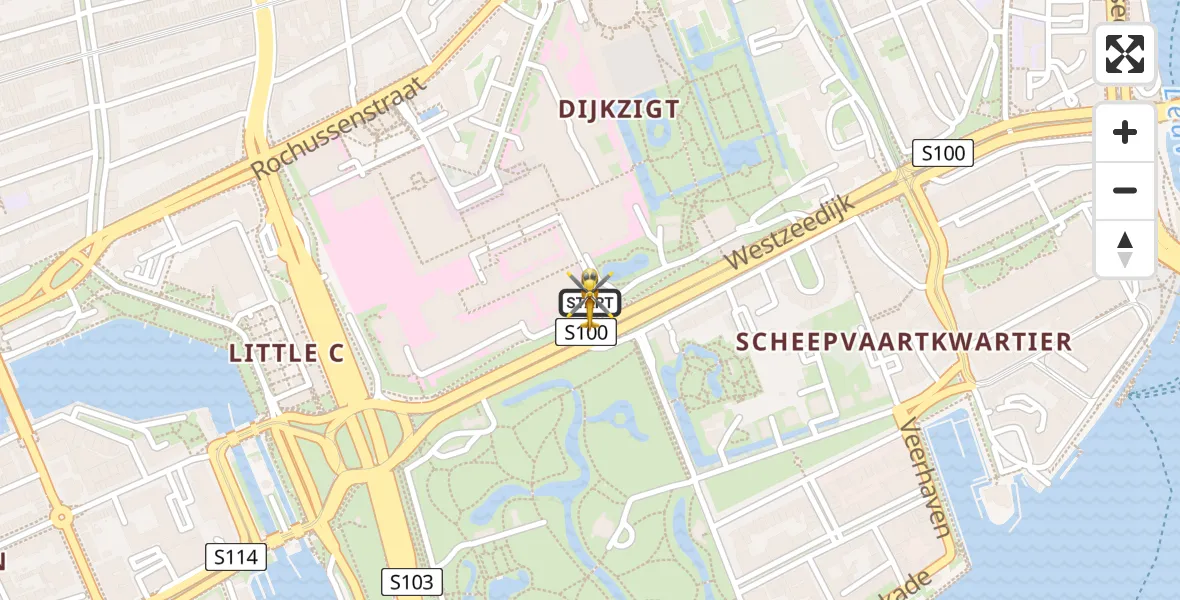 Vluchtroute Traumahelikopter Erasmus MC - Erasmus MC, 05 mei 2025, 10:05