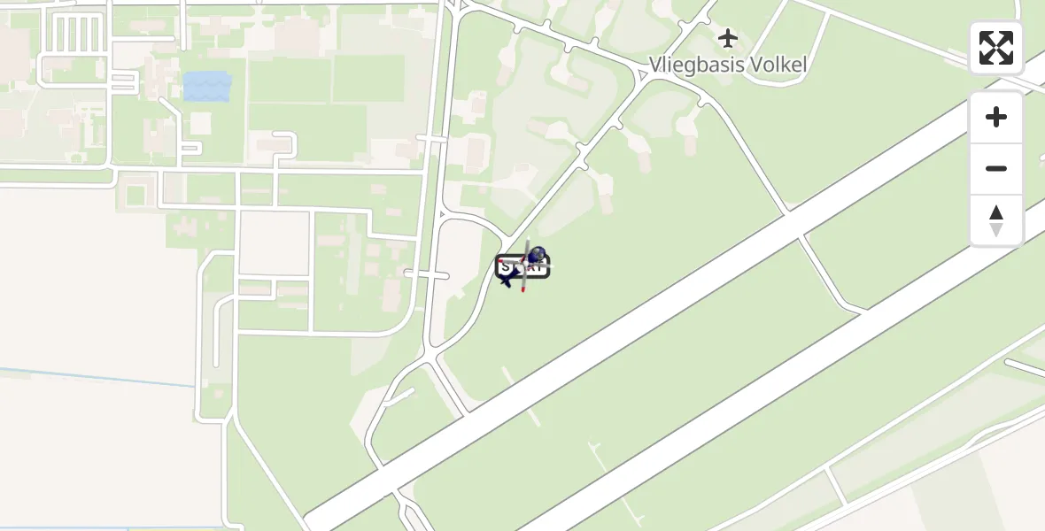 Vluchtroute Politiehelikopter Vliegbasis Volkel - Vliegbasis Volkel, 05 mei 2025, 10:07