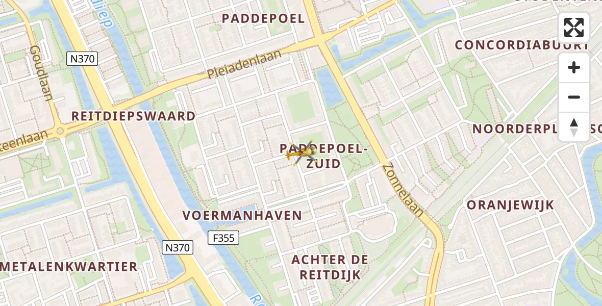 Vluchtroute Traumahelikopter Groningen - Groningen, 05 mei 2025, 10:35