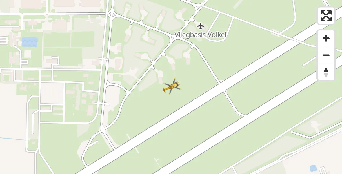 Vluchtroute Traumahelikopter Vliegbasis Volkel - Vliegbasis Volkel, 05 mei 2025, 11:28