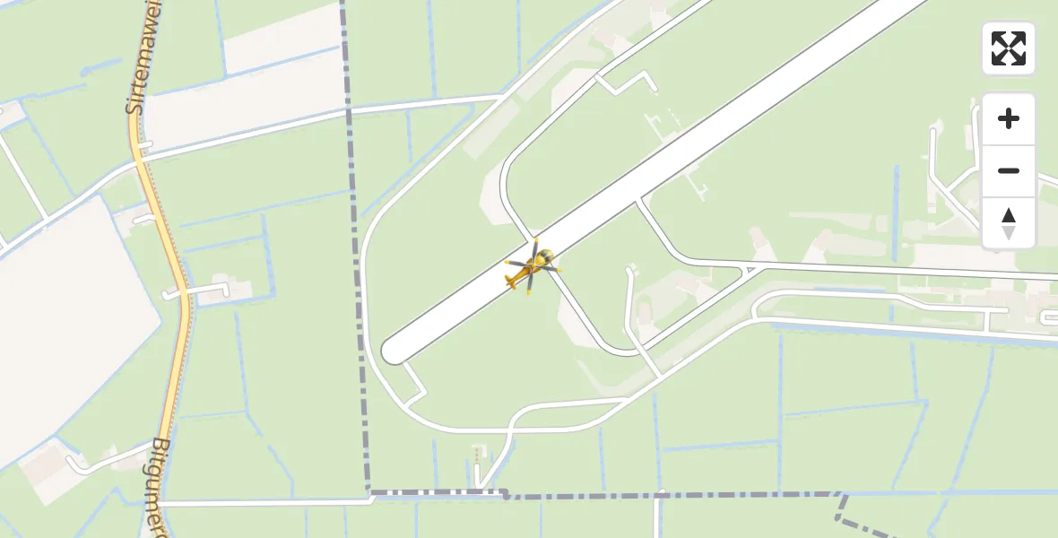Vluchtroute Ambulancehelikopter Leeuwarden - Leeuwarden, 05 mei 2025, 17:09