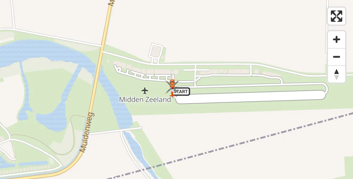 Vluchtroute Kustwachthelikopter Vliegveld Midden-Zeeland - Vliegveld Midden-Zeeland, 05 mei 2025, 19:33