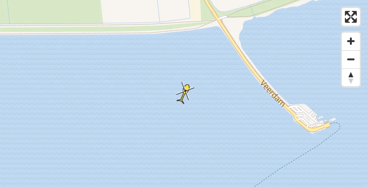 Routekaart van de vlucht: Ambulancehelikopter naar Schiermonnikoog