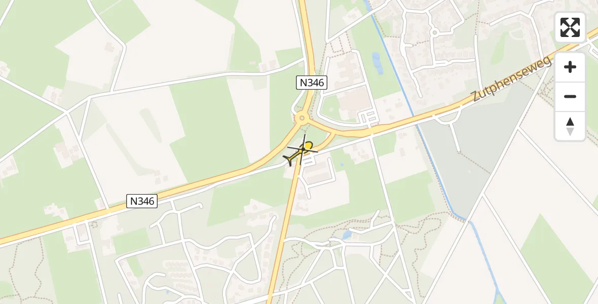 Routekaart van de vlucht: Lifeliner 3 naar Lochem