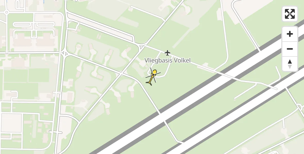 Routekaart van de vlucht: Lifeliner 3 naar Vliegbasis Volkel