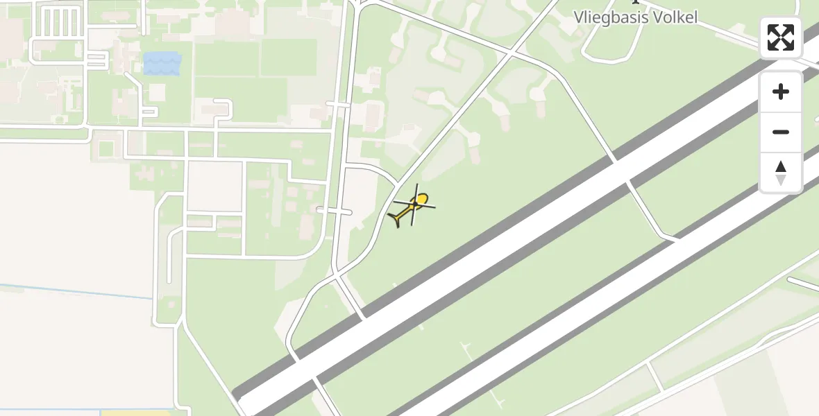 Routekaart van de vlucht: Lifeliner 3 naar Vliegbasis Volkel
