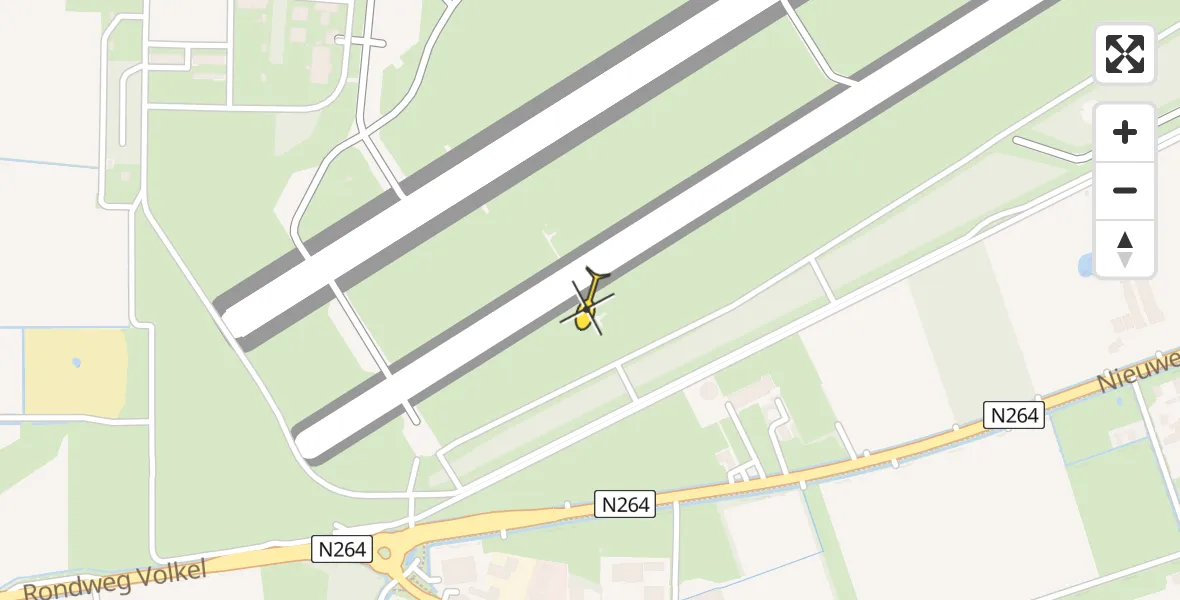 Routekaart van de vlucht: Lifeliner 3 naar Vliegbasis Volkel