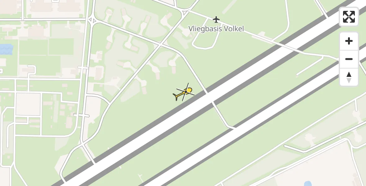 Routekaart van de vlucht: Lifeliner 3 naar Vliegbasis Volkel