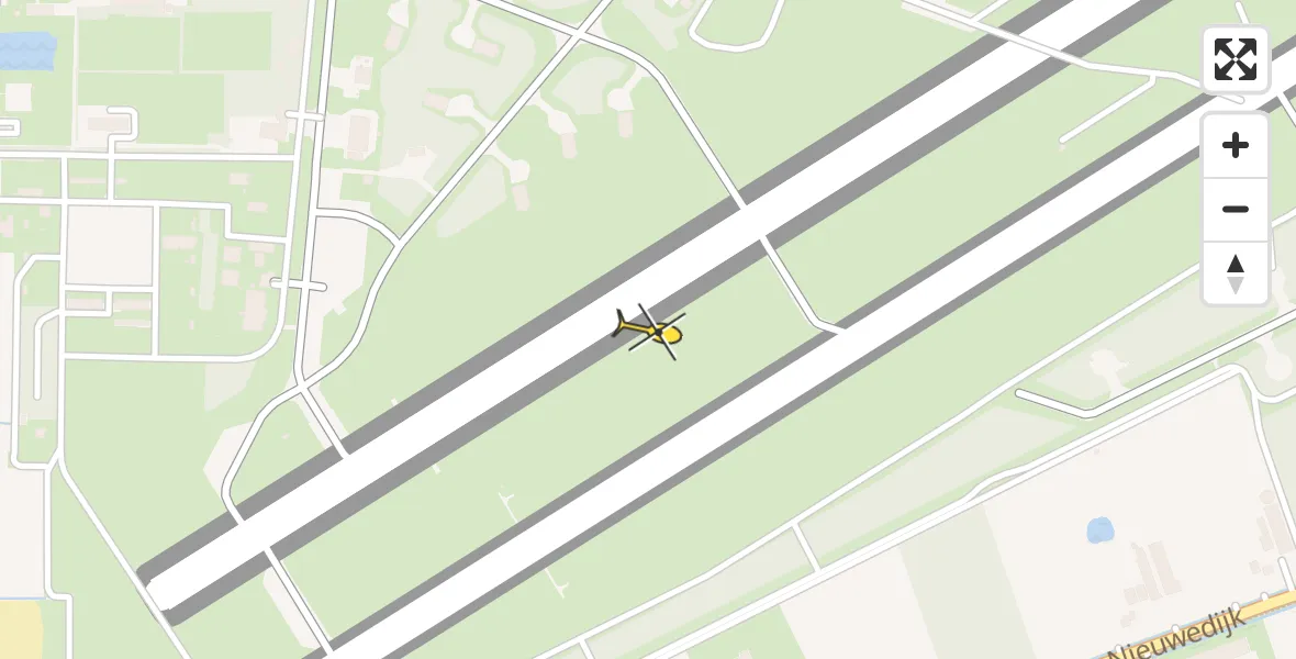 Routekaart van de vlucht: Lifeliner 3 naar Vliegbasis Volkel