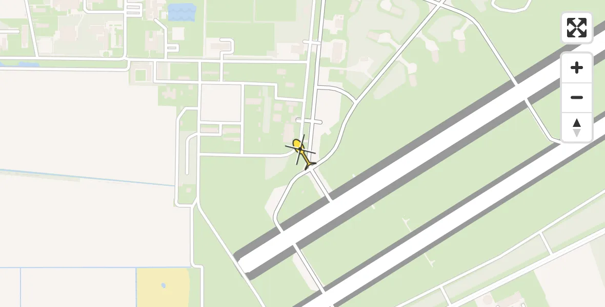 Vluchtroute Politiehelikopter van Vliegbasis Volkel naar Vliegbasis Volkel