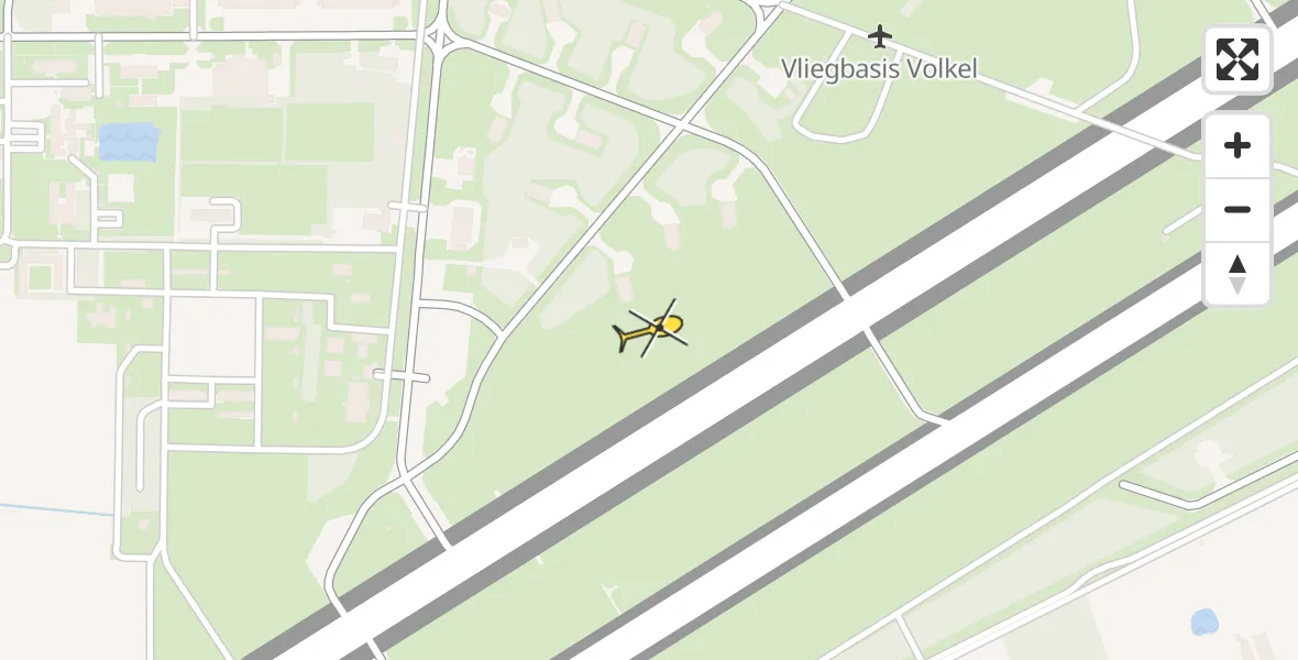 Routekaart van de vlucht: Lifeliner 3 naar Vliegbasis Volkel
