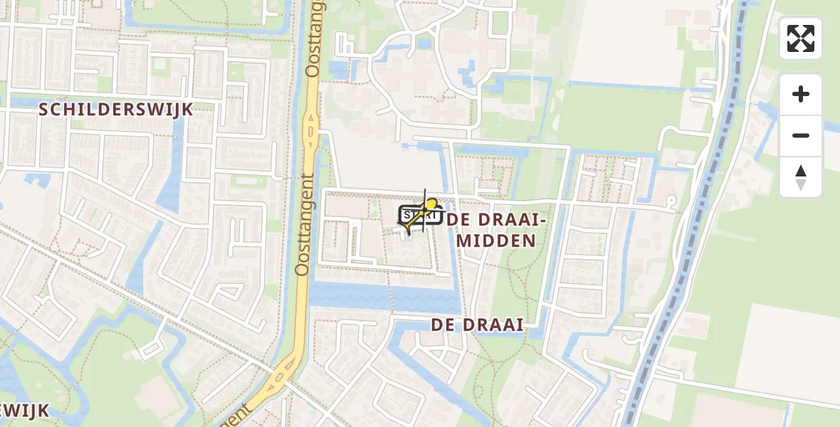 Routekaart van de vlucht: Lifeliner 1 naar Heerhugowaard, Zeebiesstraat