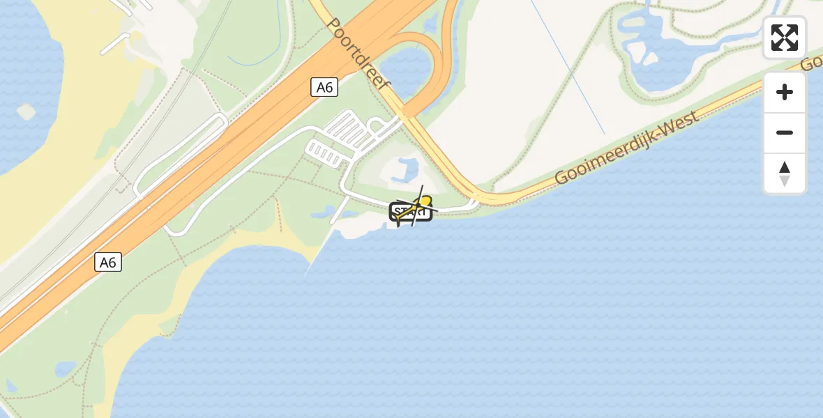 Routekaart van de vlucht: Lifeliner 1 naar Almere, Kernplaats