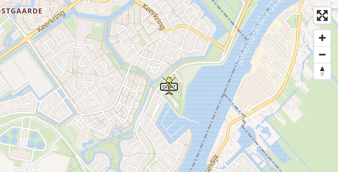 Routekaart van de vlucht: Lifeliner 2 naar Capelle aan den IJssel, Botter