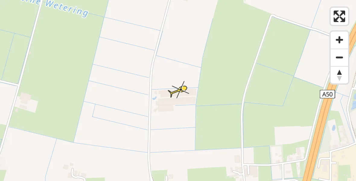 Routekaart van de vlucht: Traumaheli naar Herpen