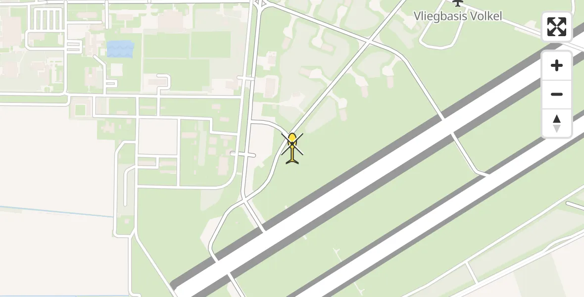 Routekaart van de vlucht: Lifeliner 3 naar Vliegbasis Volkel