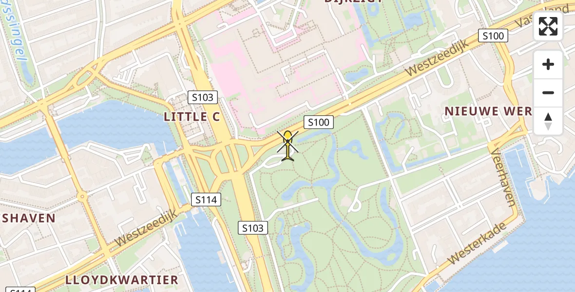 Routekaart van de vlucht: Lifeliner 3 naar Erasmus MC