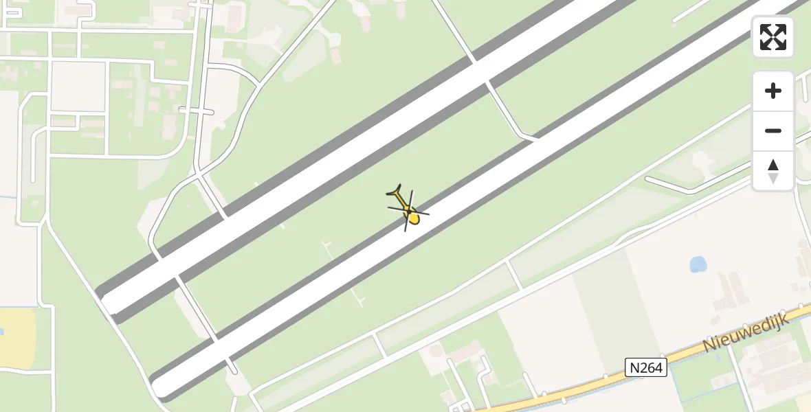 Routekaart van de vlucht: Lifeliner 3 naar Vliegbasis Volkel