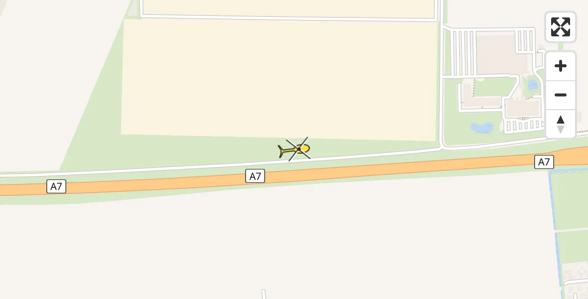 Routekaart van de vlucht: Lifeliner 4 naar Zuidbroek