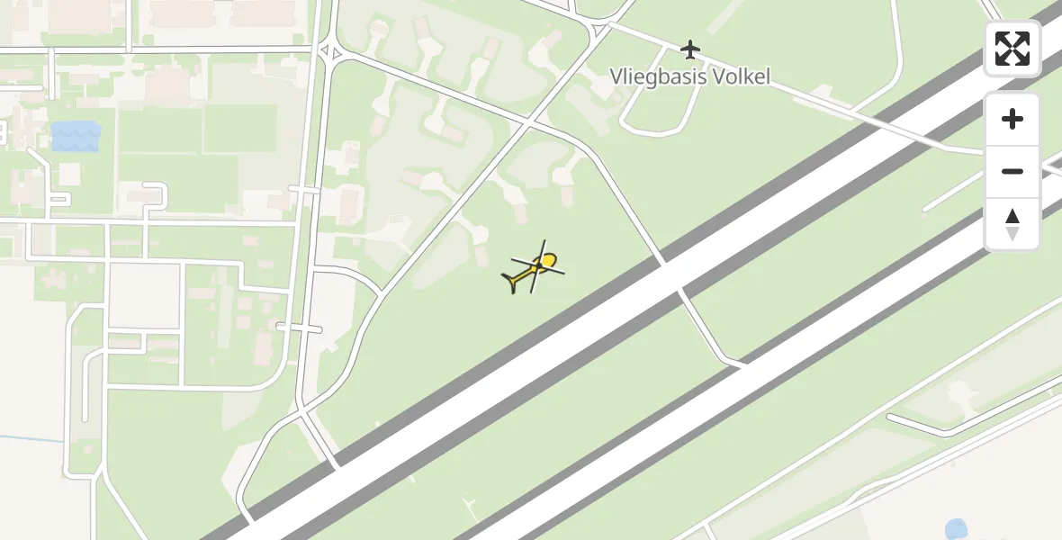 Routekaart van de vlucht: Lifeliner 3 naar Vliegbasis Volkel