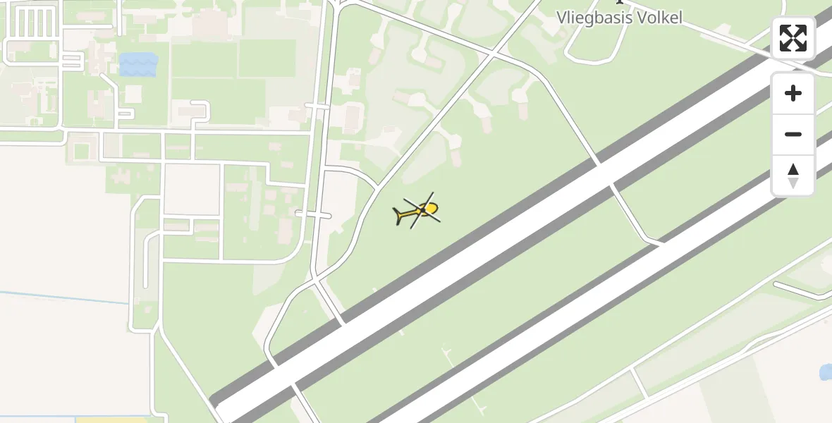 Routekaart van de vlucht: Lifeliner 3 naar Vliegbasis Volkel