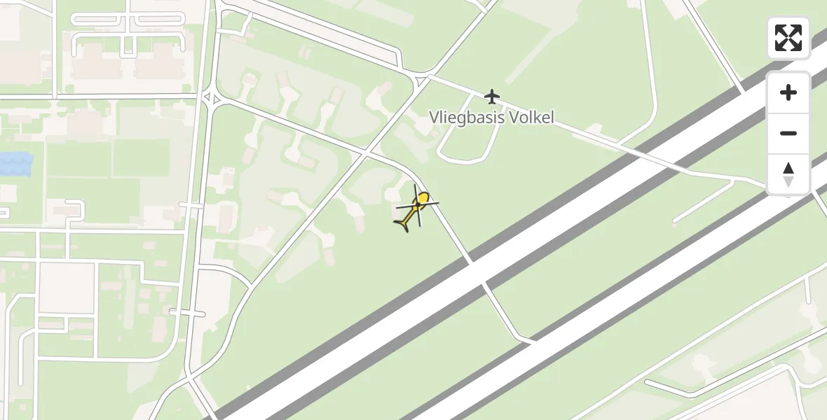 Routekaart van de vlucht: Lifeliner 3 naar Vliegbasis Volkel