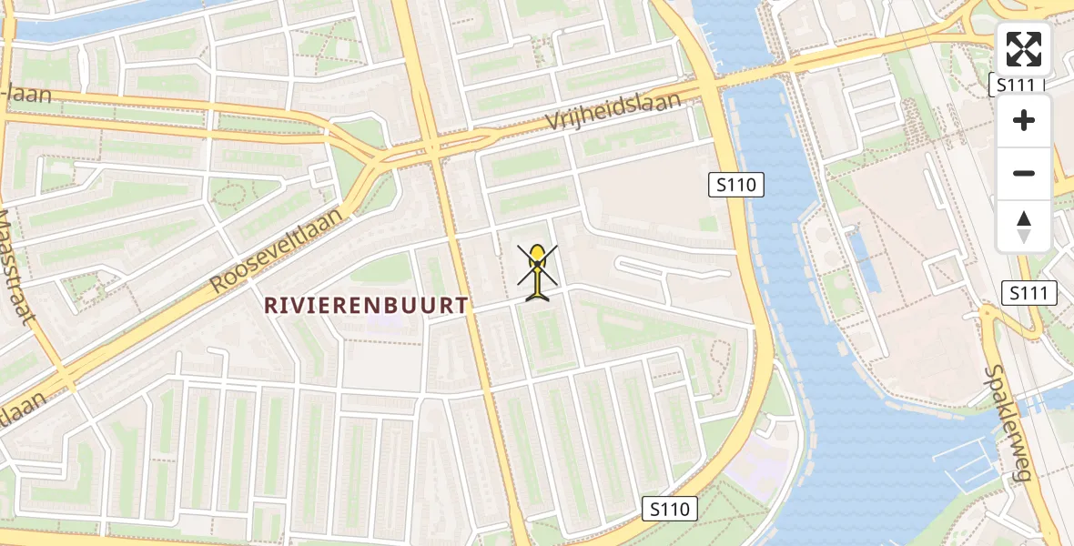 Routekaart van de vlucht: Lifeliner 1 naar Amsterdam