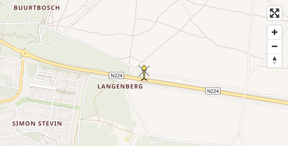 Routekaart van de vlucht: Lifeliner 3 naar Ede