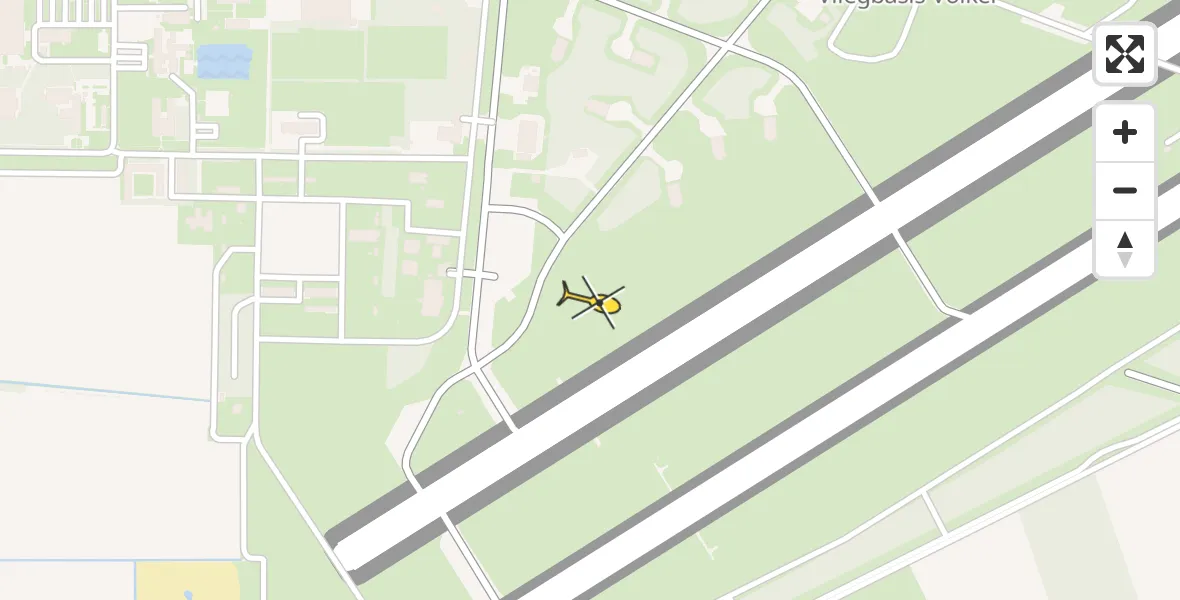 Routekaart van de vlucht: Lifeliner 3 naar Vliegbasis Volkel