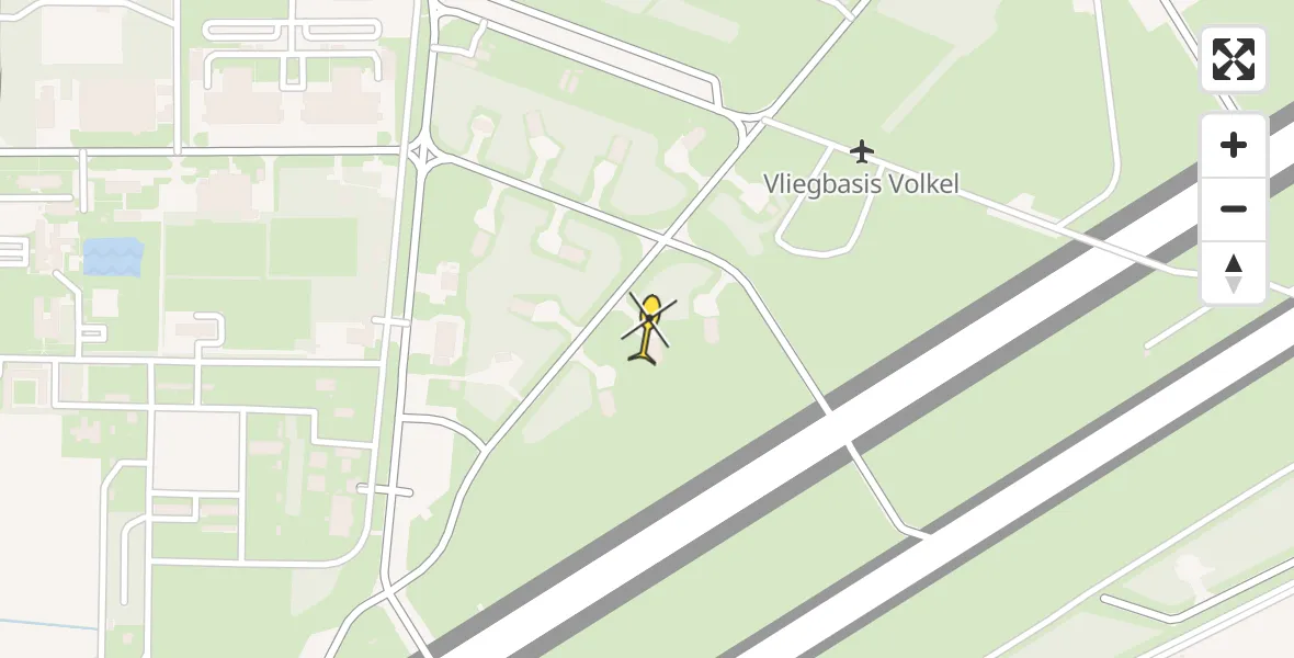 Routekaart van de vlucht: Lifeliner 3 naar Vliegbasis Volkel