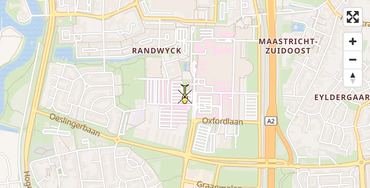 Routekaart van de vlucht: Lifeliner 3 naar Maastricht UMC+