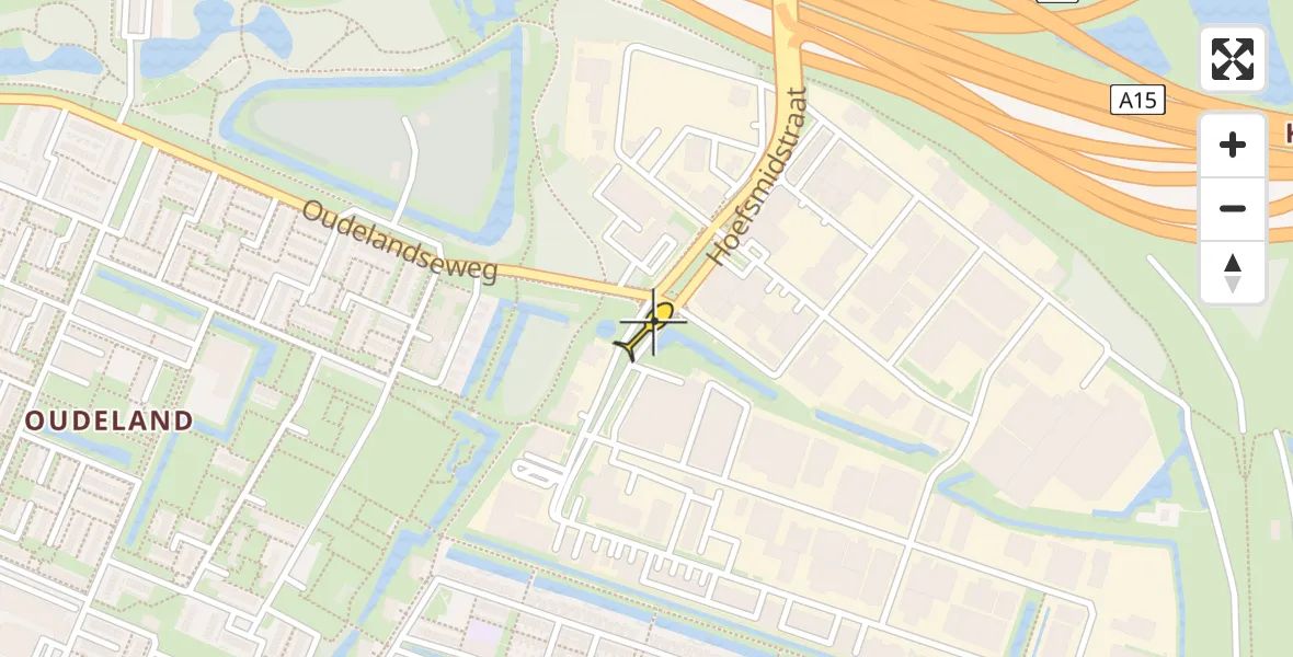 Routekaart van de vlucht: Lifeliner 1 naar Hoogvliet