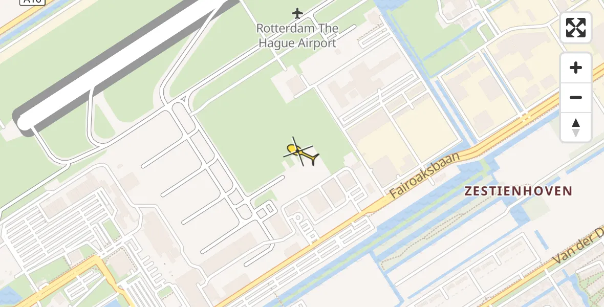 Routekaart van de vlucht: Lifeliner 1 naar Rotterdam The Hague Airport