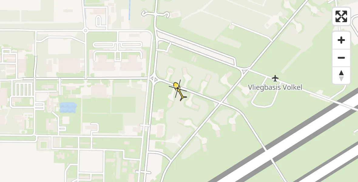 Routekaart van de vlucht: Lifeliner 3 naar Vliegbasis Volkel