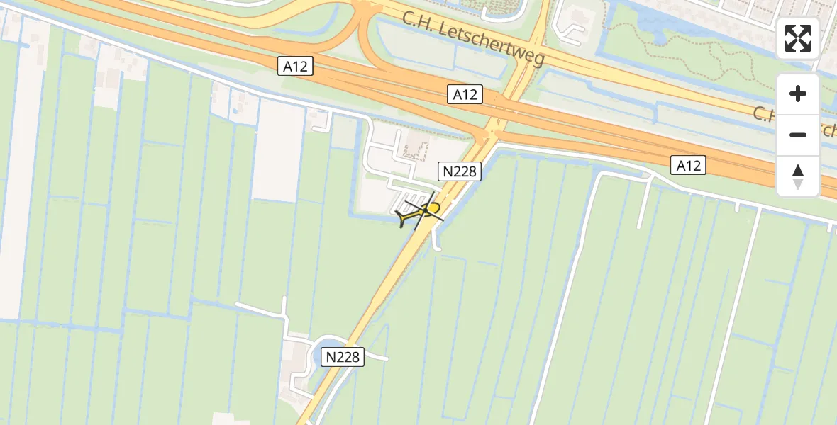 Routekaart van de vlucht: Lifeliner 3 naar De Meern