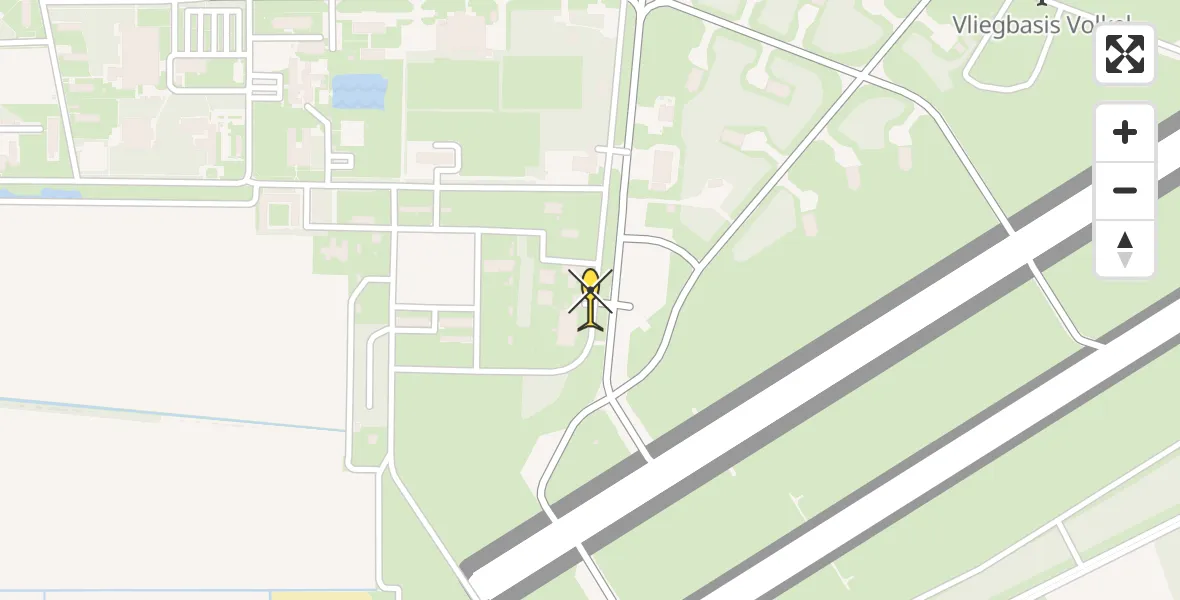 Routekaart van de vlucht: Lifeliner 3 naar Vliegbasis Volkel