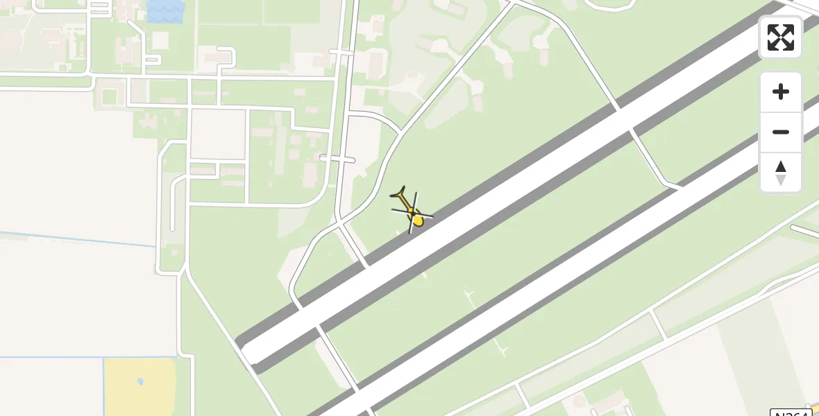 Routekaart van de vlucht: Lifeliner 3 naar Vliegbasis Volkel